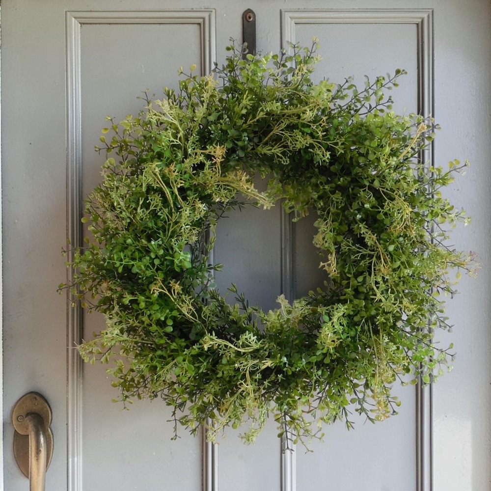 Year Round Greenery Wreath with‎ Willow Branches Spring Wreath Mossy